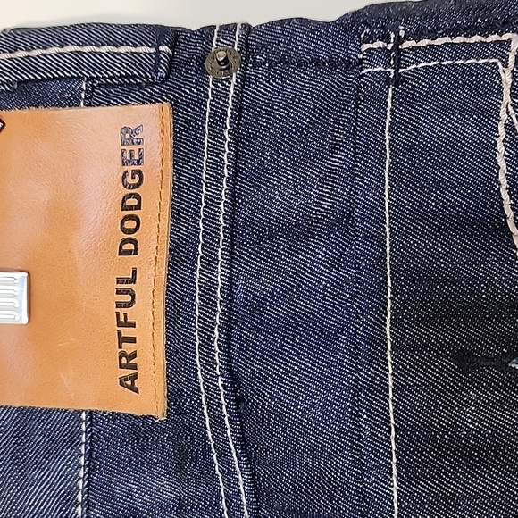 Artful Dodger Men's Blue Jeans Embroidered Back Pockets 38×34 - Picture 7 of 9